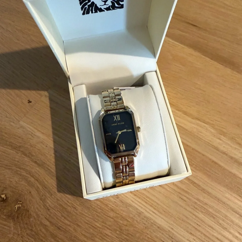 Anne Klein Gold and Black Women's Watch - Picture 4 of 6